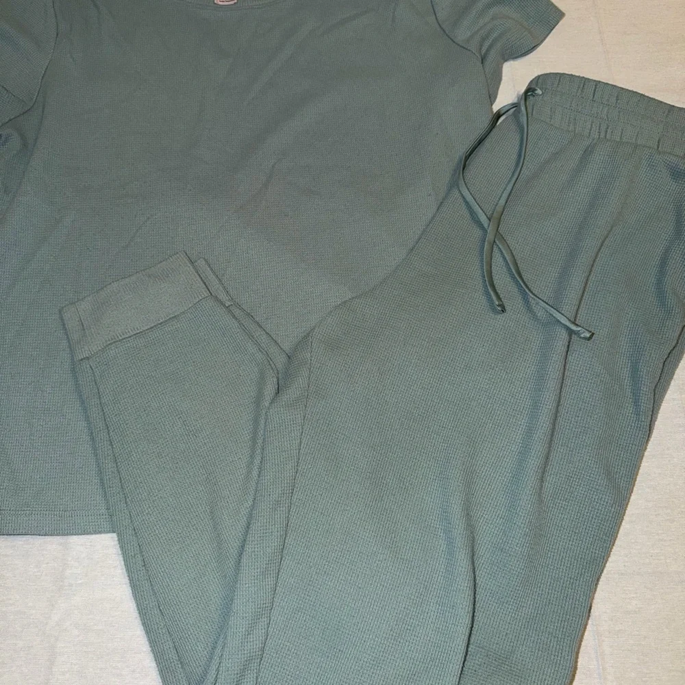 Victoria’s Secret Jogger Set Womens M Mint Green Matching Lounge Athleisure - Picture 3 of 3